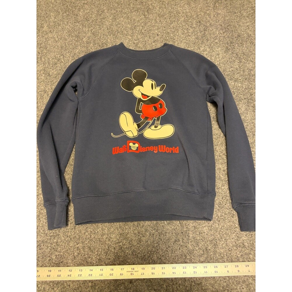 Disney Mickey Mouse Walt Disney World Crewneck Sweatshirt XS Navy